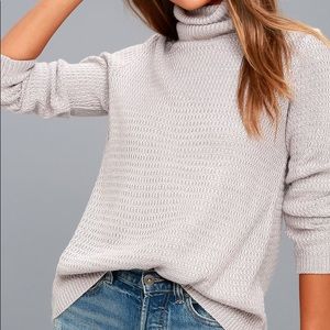Grey Turtleneck Sweater